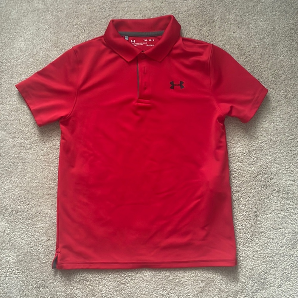 Boys size M underarmour polo
